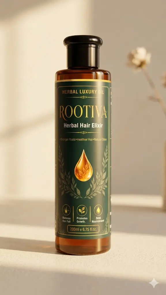 Rootiva Herbal Hair Elixir bottle front